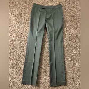 SIZE EUR 34 Jil Sander Grey Straight Leg Mid Rise Chinos / Trousers